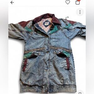Stylish Denim Kids Jacket with Green Accents